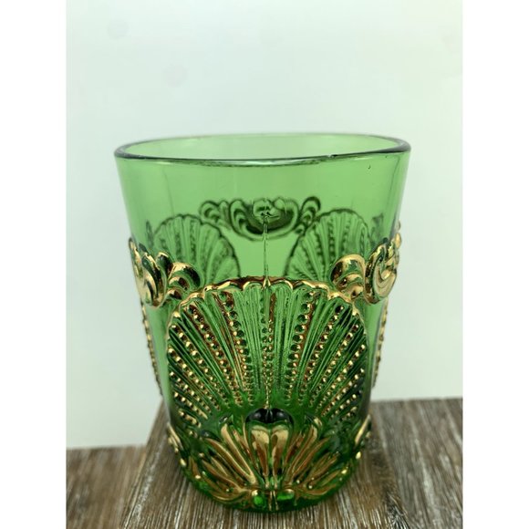 EAPG National Glass Geneva Emerald Green Rocks Glasses. - Picture 9 of 10